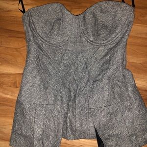 L.A.M.B. Peplum style strapless top!!